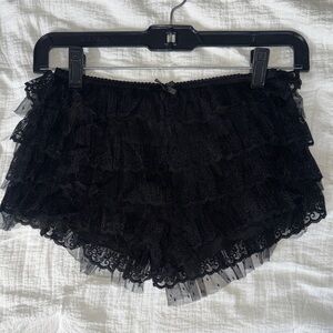 Jaded London Black Lace Bloomer Women Shorts Size US 2/ UK 6